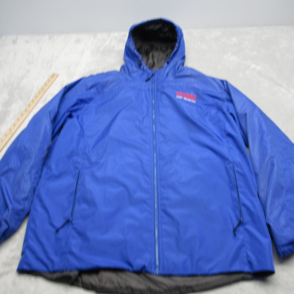 Vintage Holloway Jacket Men XL Blue Full Zip Hood Sports Authority Employee